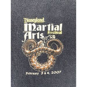 Disneyland Martial Arts Festival 2007 Shirt‎ Mens Small Black